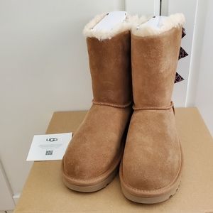 UGG  Women's Bailey Bow Leopard Boot Shoes